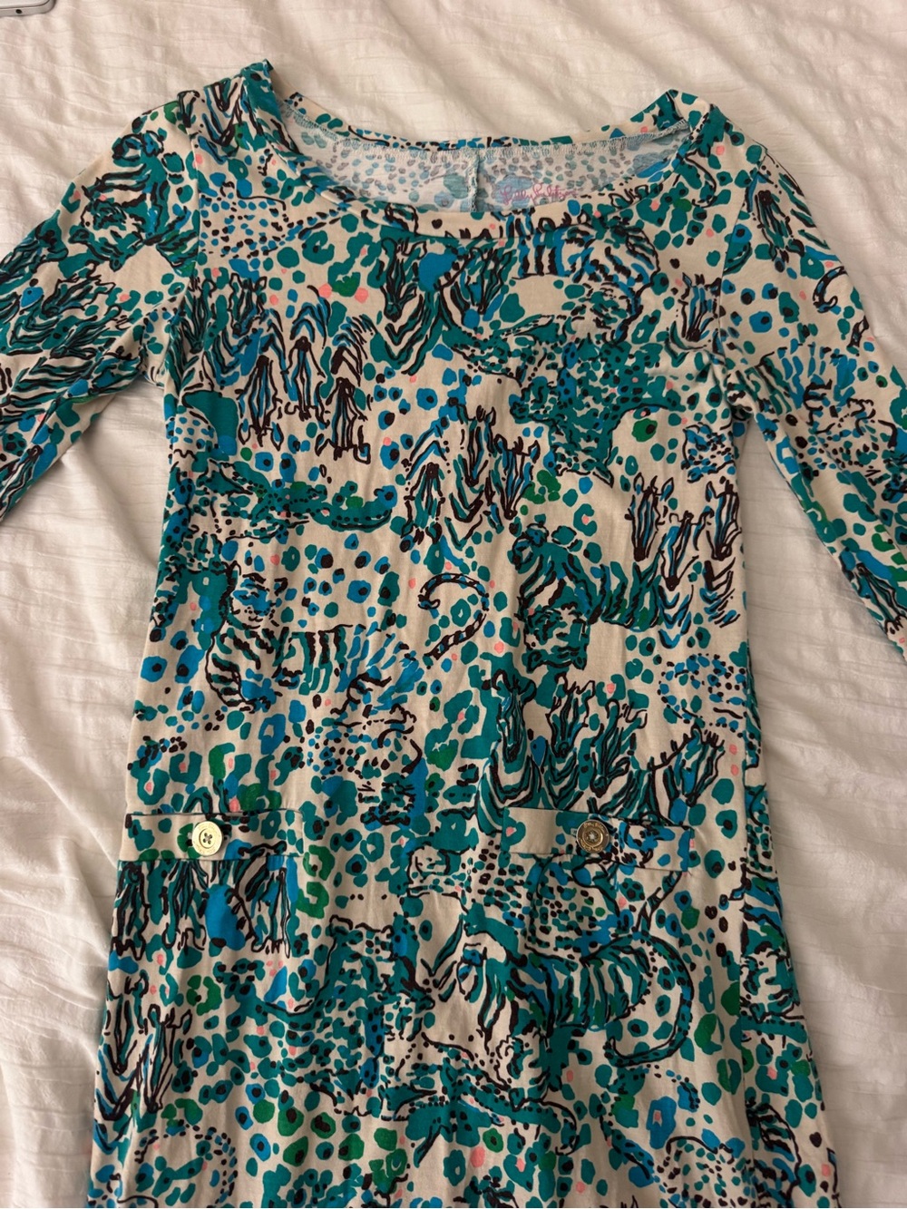 Women’s Lilly Pulitzer Zebra Print Scoop Neck Dress